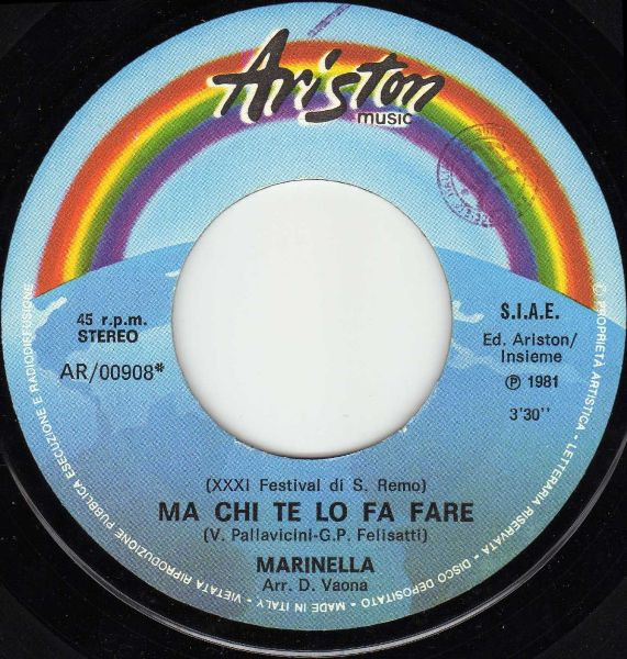 Marinella - Ma Chi Te Lo Fa Fare | Ariston Music (AR/00908) - 3