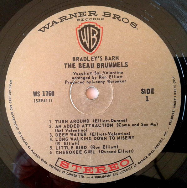 The Beau Brummels - Bradley's Barn | Warner Bros. Records (WS 1760) - 3 The Beau Brummels - Bradley's Barn | Warner Bros. Records (WS 1760) - 3