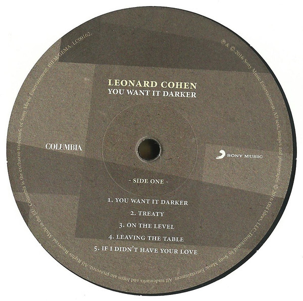 Leonard Cohen - You Want It Darker | Columbia (88985365071) - 3