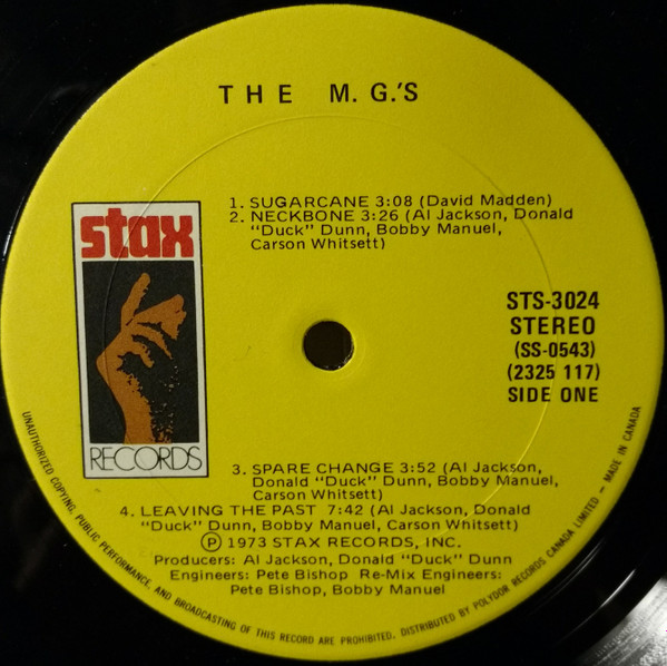 The M.G.'s - The MG's [Vinyl] | Stax (STS-3024) - 3