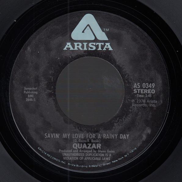 Quazar - Funk 'n' Roll  (Dancin' In The "Funkshine") | Arista (AS 0349) - 4