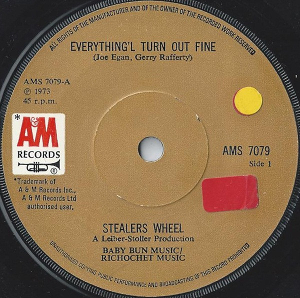 Stealers Wheel - Everything'l Turn Out Fine | A&M Records (AMS 7079) - main