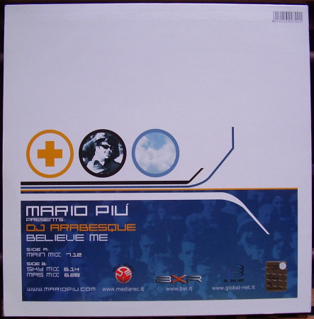 Mario Più Presents DJ Arabesque - Believe Me | BXR (BXR 1156) - 2