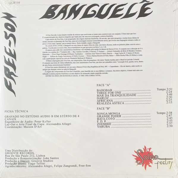 Free-Son - Banguelê | Groovie Records (GROOCR 110LP) - 2