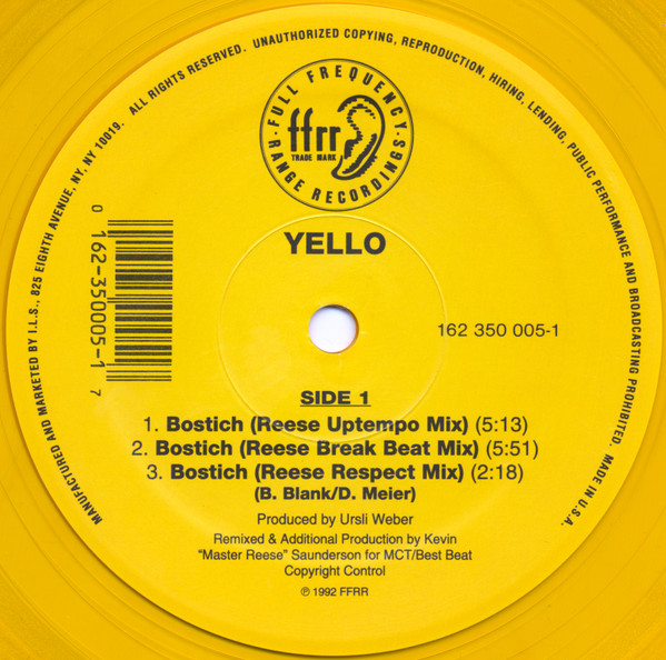 Yello - Bostich | FFRR (162 350 005-1)