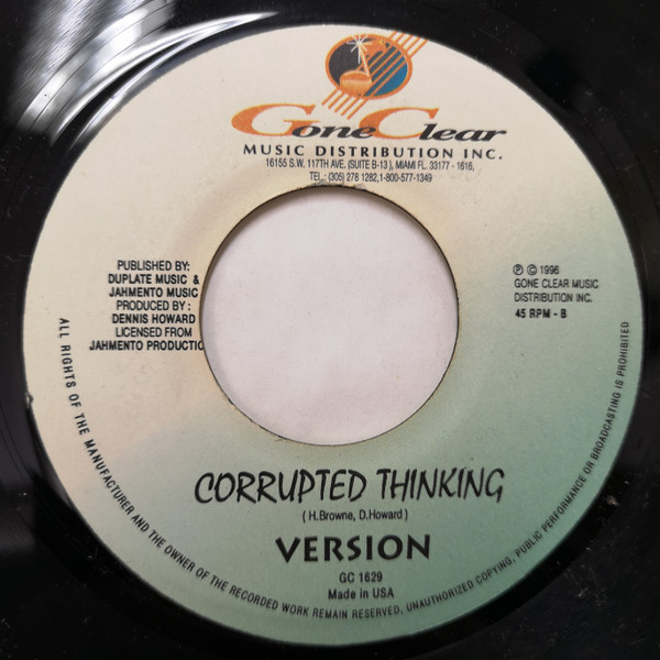Anthony Red Rose - Corrupted Thinking | Gone Clear Music Distribution (GC 1629) - main