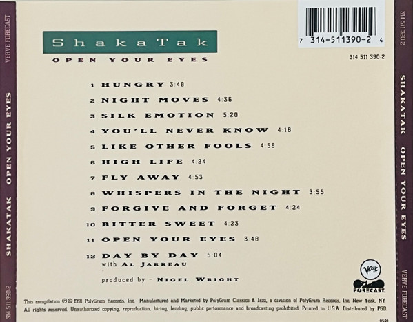Shakatak - Open Your Eyes | Verve Forecast (314 511 390-2) - 2
