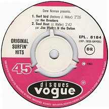 Various - Original Surfin' Hits | Disques Vogue (EPL. 8184) - 2