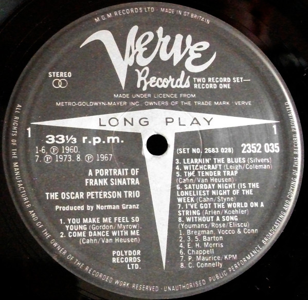 The Oscar Peterson Trio - A Portrait Of Frank Sinatra | Verve Records (2683 028) - 4
