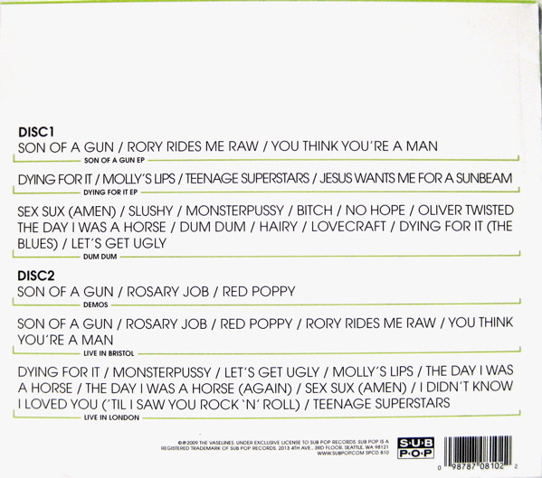 The Vaselines - Enter The Vaselines CD | Sub Pop (SPCD 810) - 3 The Vaselines - Enter The Vaselines CD | Sub Pop (SPCD 810) - 3