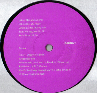 Raudive - No, No, No, No EP | Klang Elektronik (KLANG 109) - main