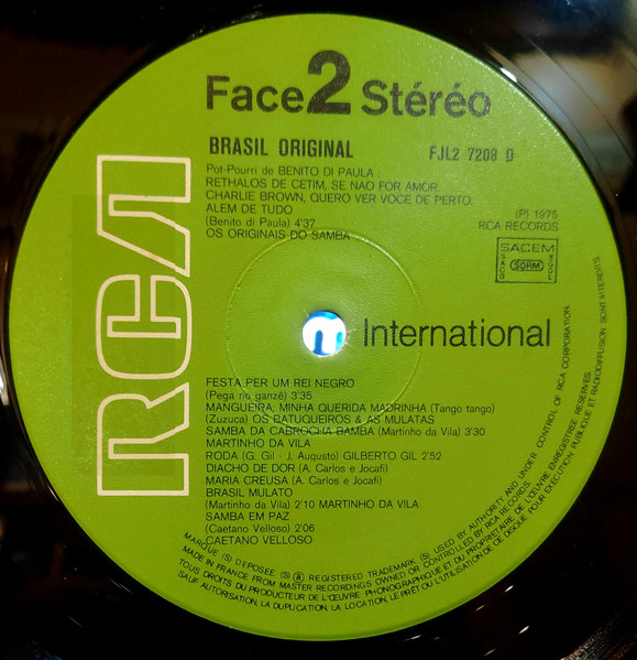 Various - Brasil Original | RCA (FJL2 7208) - 4