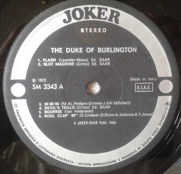 The Duke Of Burlington - The Duke Of Burlington - The Pressed Piano | Joker (SM 3343) - 3