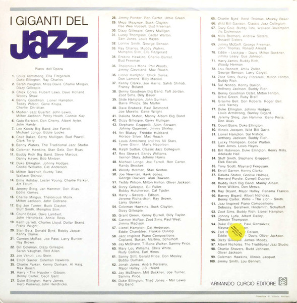 Coleman Hawkins , Stan Getz , Don Byas - I Giganti Del Jazz Vol. 10 | Curcio (GJ-10) - 3