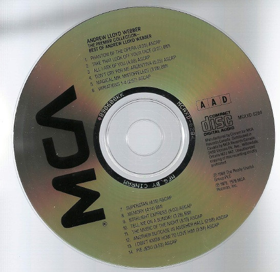 Andrew Lloyd Webber - The Premier Collection - The Best Of Andrew Lloyd Webber | Really Useful Records (MCAXD-6284) - 2 Andrew Lloyd Webber - The Premier Collection - The Best Of Andrew Lloyd Webber | Really Useful Records (MCAXD-6284) - 2