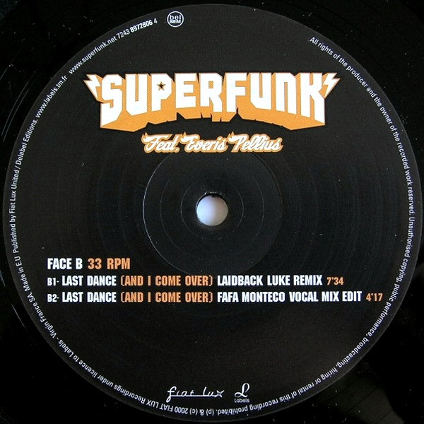 Superfunk Feat. Everis Pellius - Last Dance (And I Come Over) | Labels (7243 8972806 4) - 2 Superfunk Feat. Everis Pellius - Last Dance (And I Come Over) | Labels (7243 8972806 4) - 2