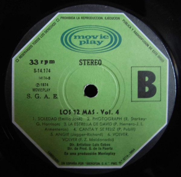 Los Doce Mas - Los Doce Mas Vol. 4 | Movieplay (S-14174) - 4 Los Doce Mas - Los Doce Mas Vol. 4 | Movieplay (S-14174) - 4