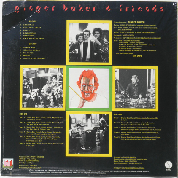 Ginger Baker & Friends - Eleven Sides Of Baker | Sire (SA 7532) - 2
