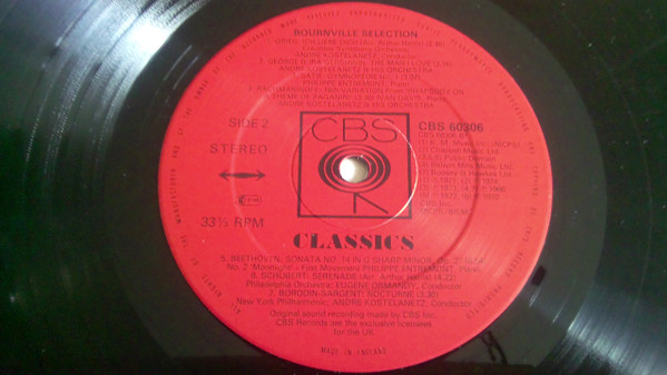 Various - Bournville Selection | CBS Classics (CBS 60306) - 3