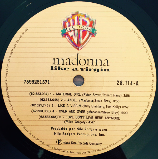 Madonna - Like A Virgin | Warner Bros. Records (28.114) - 2