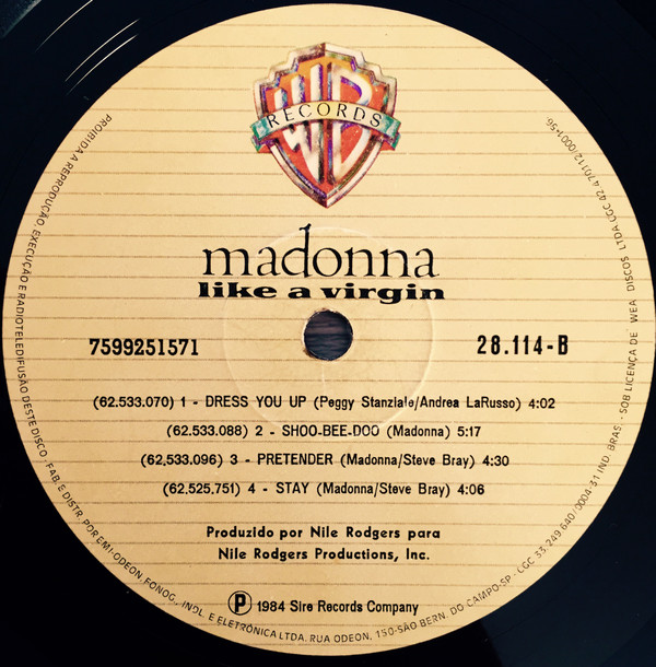 Madonna - Like A Virgin | Warner Bros. Records (28.114) - 3