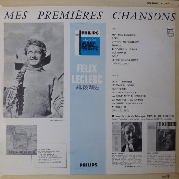 Félix Leclerc - Mes Premières Chansons | Philips (B 77.846 L) - 3