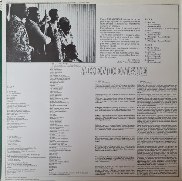 Pierre Akendengue - Owende | Le Chant Du Monde (LDX 74677) - 2 Pierre Akendengue - Owende | Le Chant Du Monde (LDX 74677) - 2