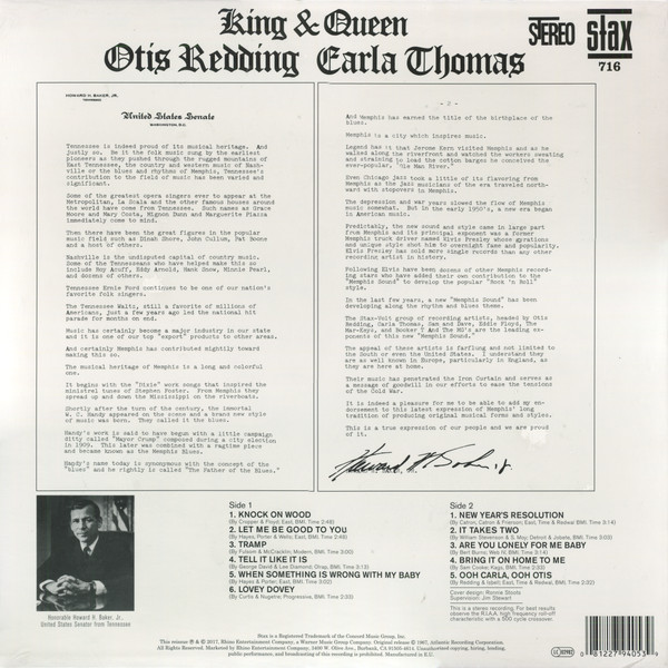 Otis Redding & Carla Thomas - King & Queen | Stax (081227940539) - 2