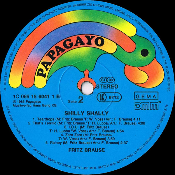 Fritz Brause - Shilly Shally | Papagayo (1C 066 15 6041 1) - 4
