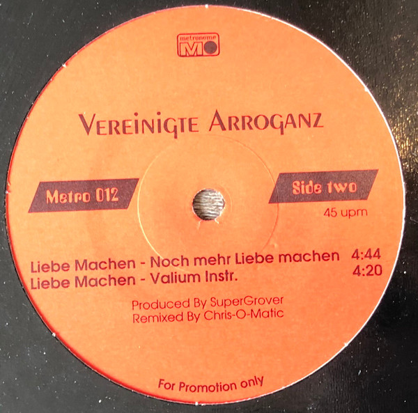 Vereinigte Arroganz - Liebe Machen | Metronome (Metro 012) - 2 Vereinigte Arroganz - Liebe Machen | Metronome (Metro 012) - 2