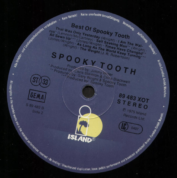 Spooky Tooth - The Best Of Spooky Tooth | Island Records (89 483 XOT) - 4