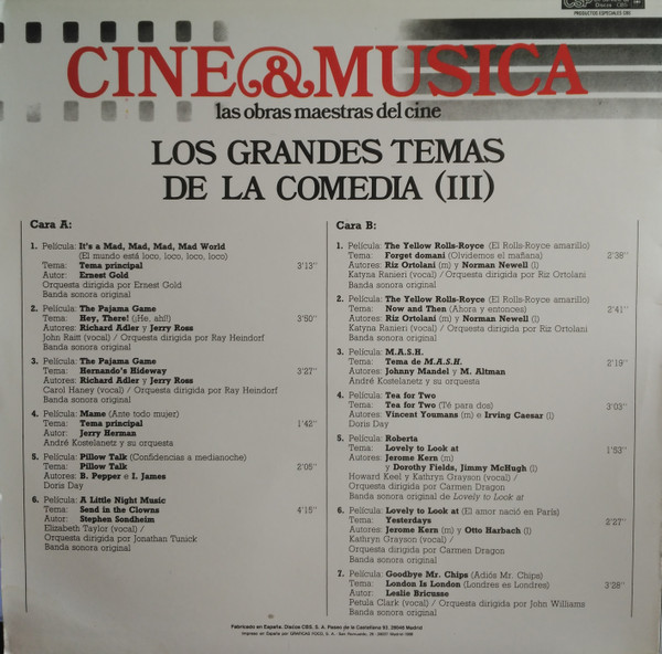 Various - Los Grandes Temas De La Comedia (III) | Salvat (980 300-1) - 2