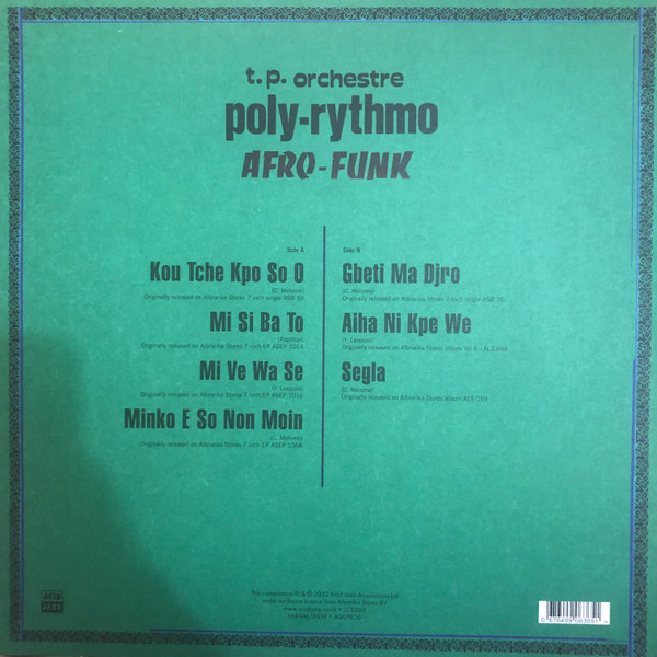T.P. Orchestre Poly-Rythmo - Afro-Funk Vol-1 | Acid Jazz (AJXLP636) - 2