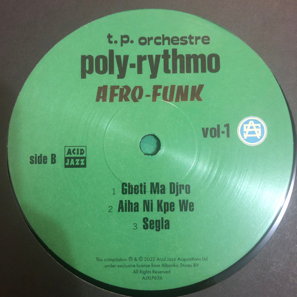 T.P. Orchestre Poly-Rythmo - Afro-Funk Vol-1 | Acid Jazz (AJXLP636) - 4