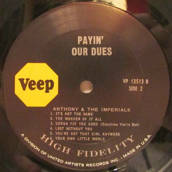 Little Anthony & The Imperials - Payin' Our Dues | Veep (VP 13513) - 4 Little Anthony & The Imperials - Payin' Our Dues | Veep (VP 13513) - 4