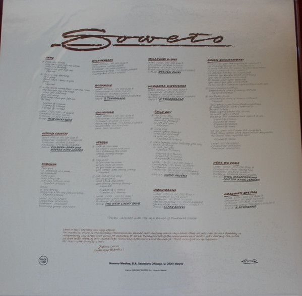 Various - Soweto | Nuevos Medios (43 210 L) - 2