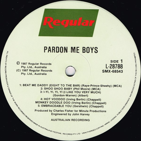 Pardon Me Boys - Pardon Me Boys | Regular Records (L 38788) - 2 Pardon Me Boys - Pardon Me Boys | Regular Records (L 38788) - 2