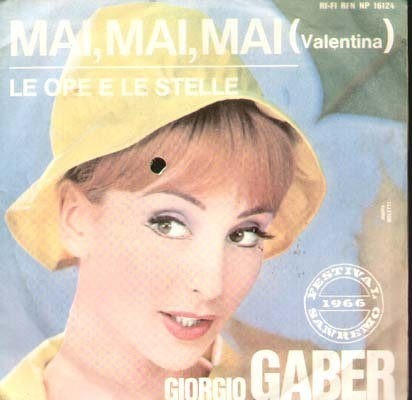Giorgio Gaber - Mai, Mai, Mai (Valentina) | Rifi (RFN NP 16124) - main