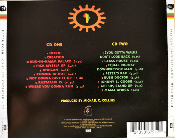 Peter Tosh - Complete Captured Live | EMI (7243 5 36791 2 5) - 2 Peter Tosh - Complete Captured Live | EMI (7243 5 36791 2 5) - 2