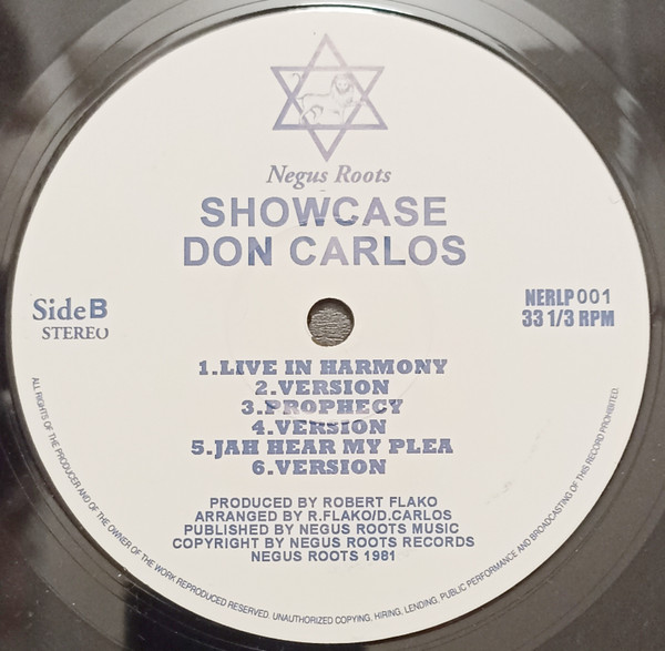 Don Carlos - Suffering | Negus Roots (NERLP 001) - 3 Don Carlos - Suffering | Negus Roots (NERLP 001) - 3