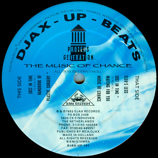 Proteus Generation - The Music Of Chance | Djax-Up-Beats (DJAX-UP-191)