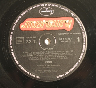 Kiss - Asylum | Mercury (826 099-1) - 3 Kiss - Asylum | Mercury (826 099-1) - 3