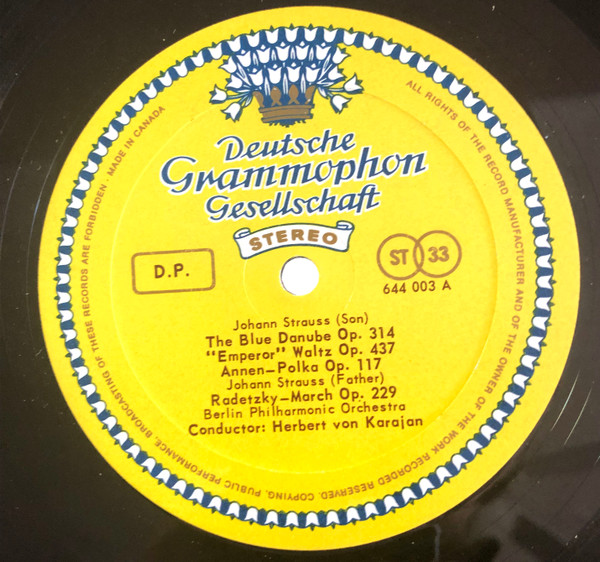 Johann Strauss Jr. , Johann Strauss Sr. & Josef Strauß , Berliner Philharmoniker · Herbert von Karajan - The Blue Danube - Waltzes, Polkas & Other Works By J. & J. Strauss | Deutsche Grammophon (644003) - 3 Johann Strauss Jr. , Johann Strauss Sr. & Josef Strauß , Berliner Philharmoniker · Herbert von Karajan - The Blue Danube - Waltzes, Polkas & Other Works By J. & J. Strauss | Deutsche Grammophon (644003) - 3