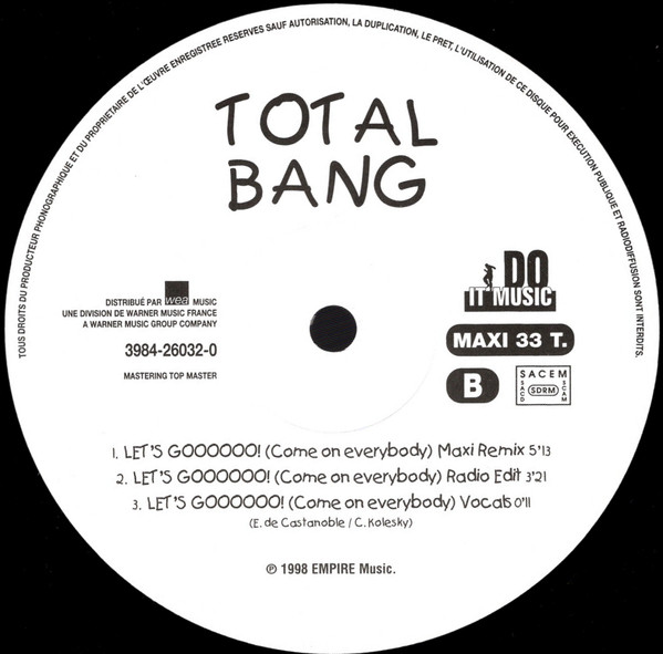 Total Bang - Let's Goooooo! (Come On Everybody) | Do It Music (3984-26032-0) - 4 Total Bang - Let's Goooooo! (Come On Everybody) | Do It Music (3984-26032-0) - 4