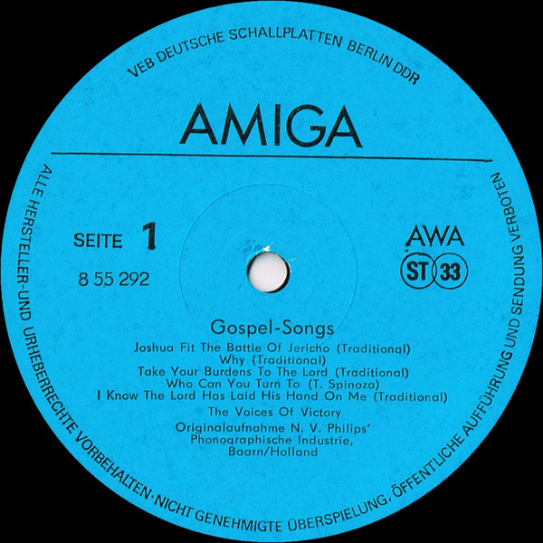 The Voices Of Victory - Gospel-Songs | AMIGA (8 55 292) - 3 The Voices Of Victory - Gospel-Songs | AMIGA (8 55 292) - 3