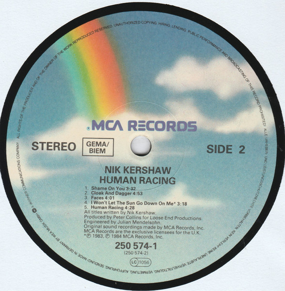 Nik Kershaw - Human Racing | MCA Records (250 574-1) - 4