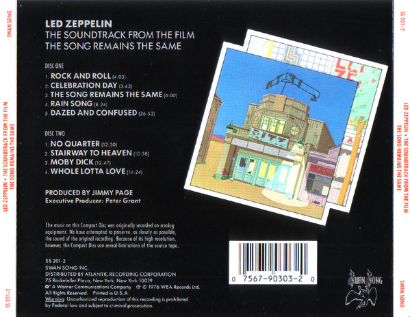 Led Zeppelin - The Soundtrack From The Film The Song Remains The Same | Swan Song (SS 201-2) - 4
