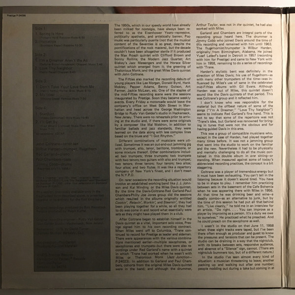 John Coltrane - The Stardust Session | Prestige (P-24056) - 2