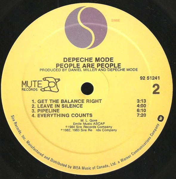 Depeche Mode - People Are People [Vinyl] | Sire (92 51241) - 4