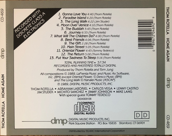Thom Rotella - Home Again | DMP (CD-469) - 2
